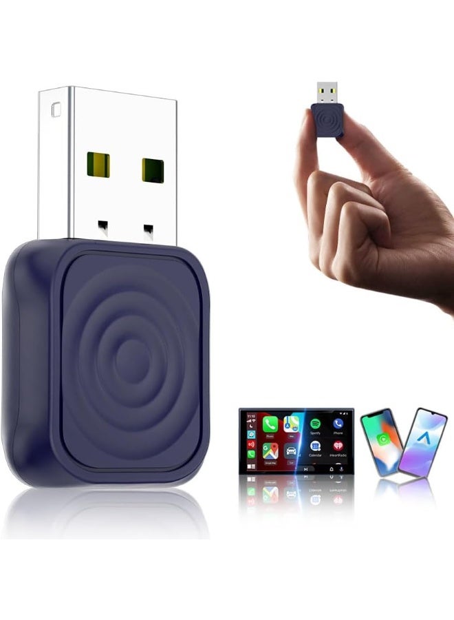 GTSOL Wireless CarPlay Adapter – Convert Wired to Wireless Apple CarPlay & Android Auto, Fast Bluetooth 5.3 & 5.8GHz WiFi, Mini USB/Type-C Plug & Play with Stable No-Delay Connection - Image 1