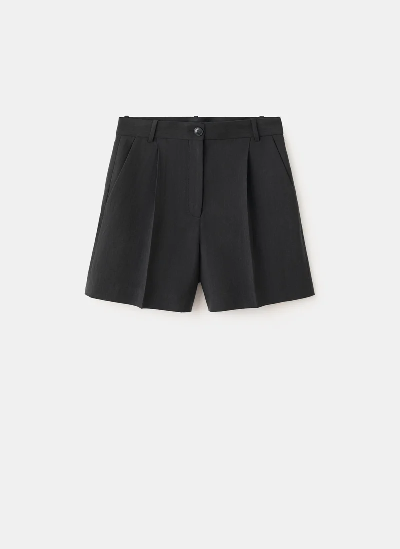 Mango 99-NEGRO Bermuda Shorts Napoli for Women | Best Price UAE