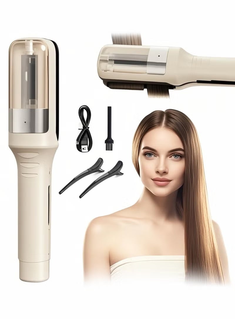 2 in 1 Hair Straightener Hair Split Ends Trimmer，Cordless Split End Hair Trimmer for Broken, Frizzy, Dry & Brittle Split Ends, Automatic Electric Hair Clipper for Home or Salon, No Loss of Length, Hair Care for Men & Women - Image 1