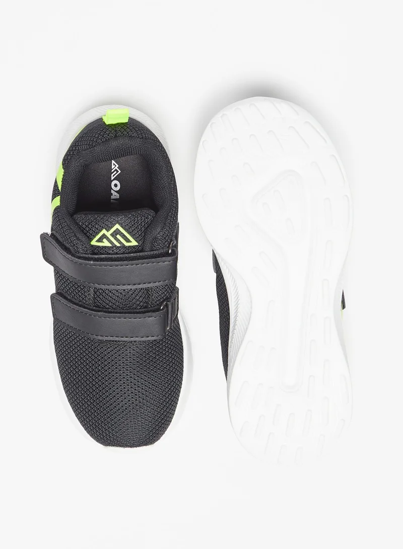 أوكلان Logo Print Sports Shoes with Hook and Loop Closure