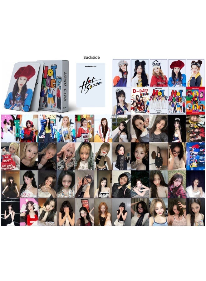 EHOME 55Pcs Baby Monster New Album Hot Sauce Lomo Card - Image 2