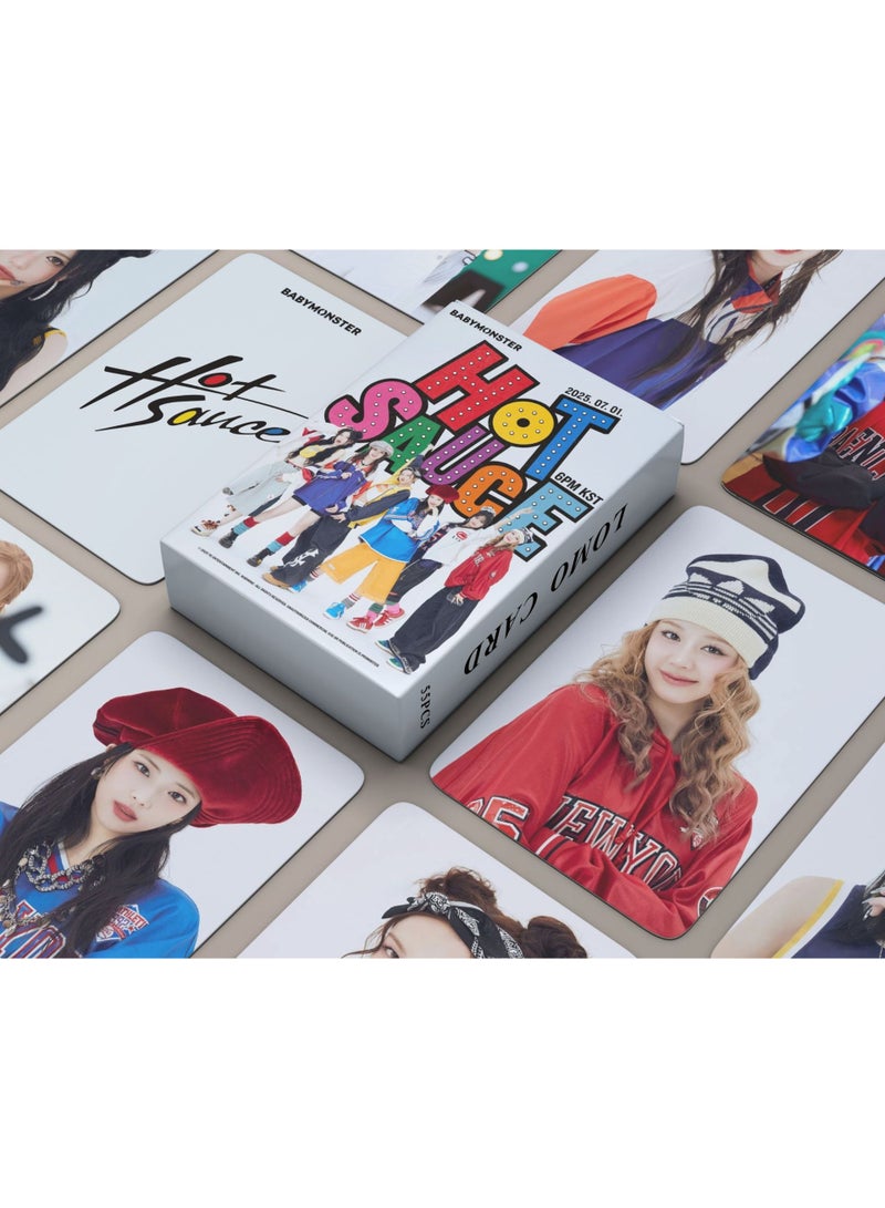 EHOME 55Pcs Baby Monster New Album Hot Sauce Lomo Card - Image 1