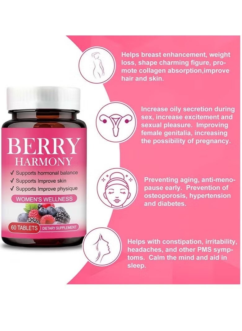 بيري هارموني ​ اقراص Berry Harmony لتوازن صحة المرأة | لدعم التوازن الهرموني والصحة العامة | 60 قرص - Image 4