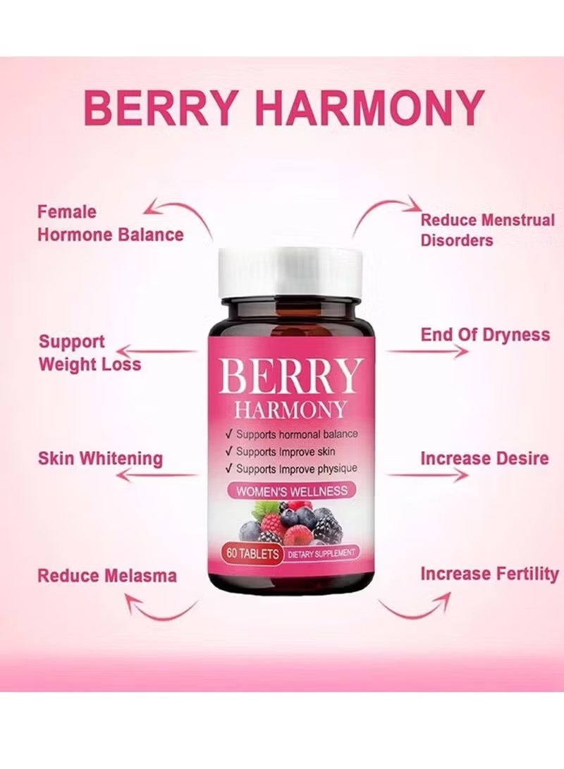 بيري هارموني ​ اقراص Berry Harmony لتوازن صحة المرأة | لدعم التوازن الهرموني والصحة العامة | 60 قرص - Image 2