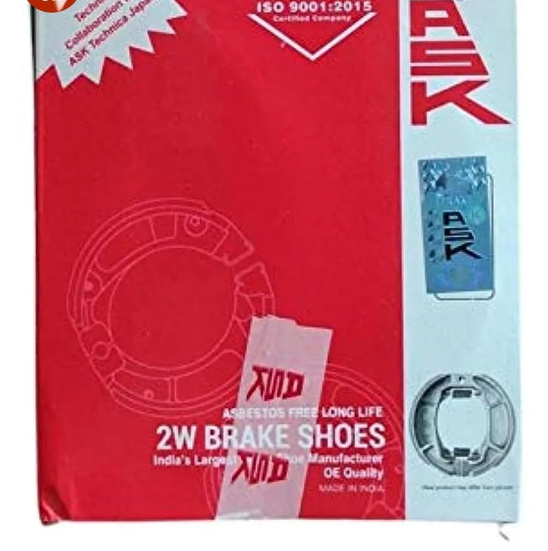 ASK بطانة فرامل لجميع موديلات سوزوكي أكسس 125 الخلفية (موديل جديد) 1 مجموعة - Image 1