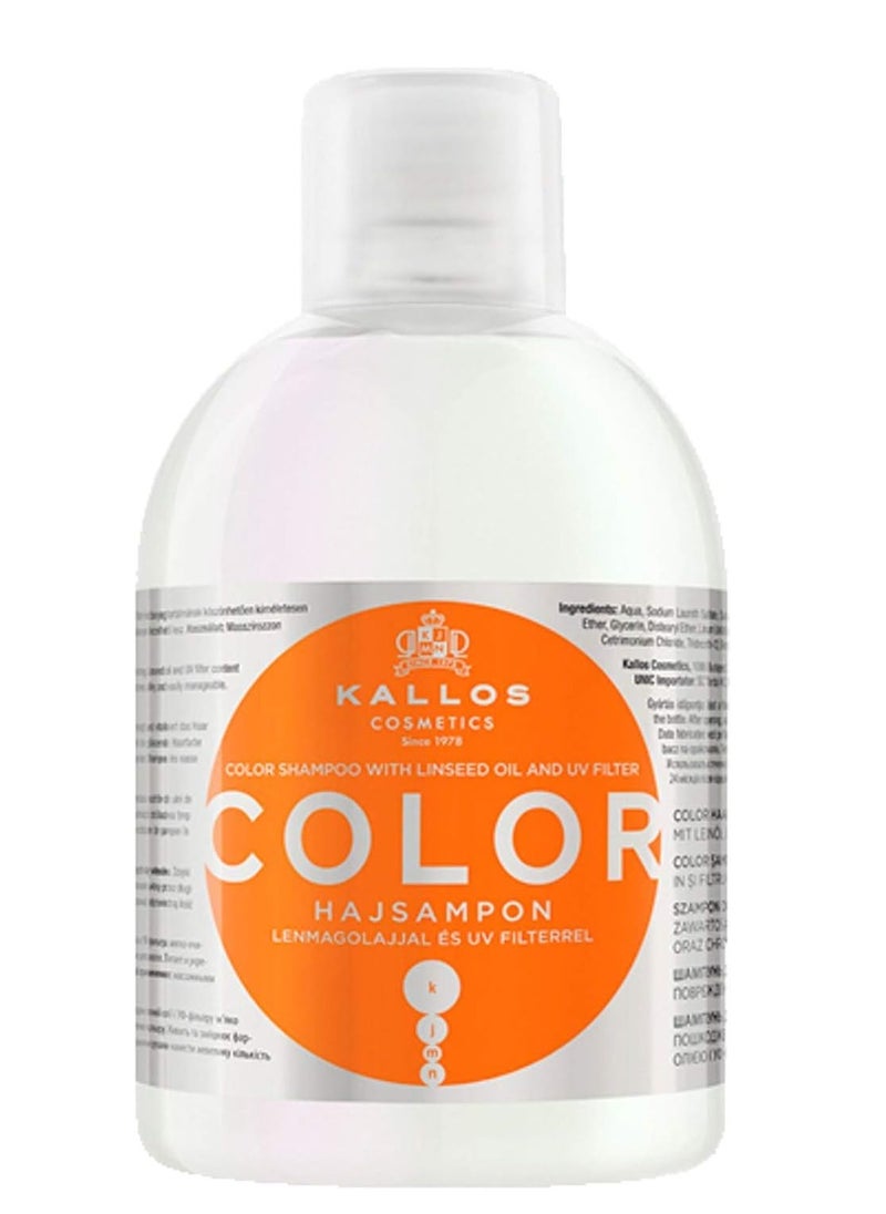 Kallos Kallos Colour Shampoo with Linseed Oil & UV Filter 1000ml  - Image 1