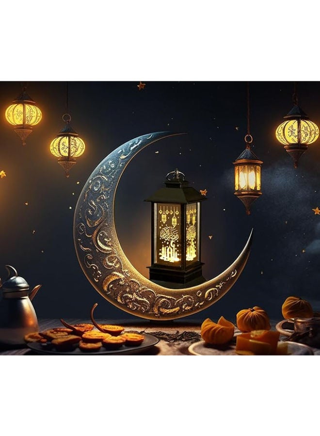 2 Pieces Ramadan Lanterns Decoration 5.2" Height - Image 3