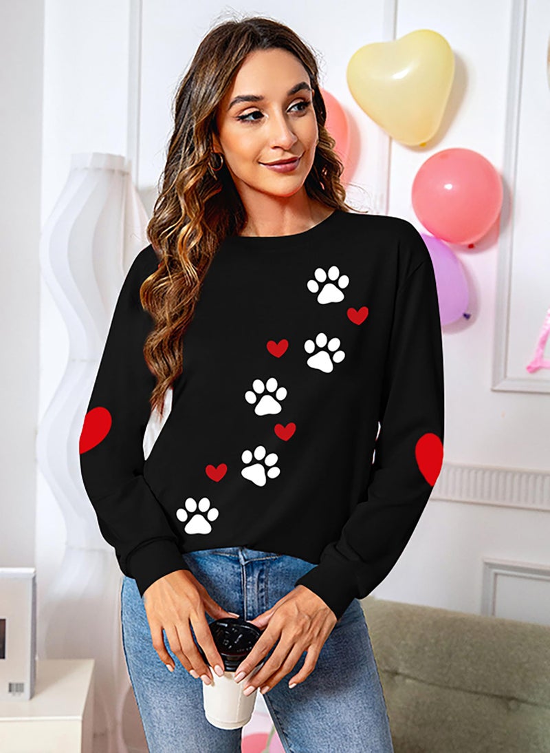 CAZYCHILD Valentines Day Shirt for Women: Love Heart Graphic Long Sleeve Valentine Pullover Tops Casual Valentines Gifts - Image 2