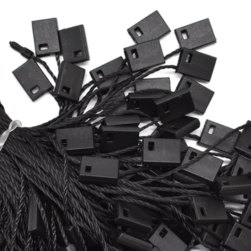 ريناشد 1000Pcs Black Hang Tag String Snap Lock Pin Loop Fastener Hook Ties for Clothes Gift Bags Price Tags Shoes - Image 4