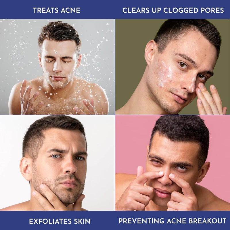 Mannlich AntiAcne Soap  Controls Excess Sebum  Handmade Body  Face Soap for AcneProne and Oily Skin  2 Salicylic Acid 2 Niacinamide  2 Tea Tree Oil  Brightens Skin Fades Dark Spots  Prevents Body Acne  pH Balanced SLS Free Dermatologically Tested  75 g Pack of 2 - Image 3