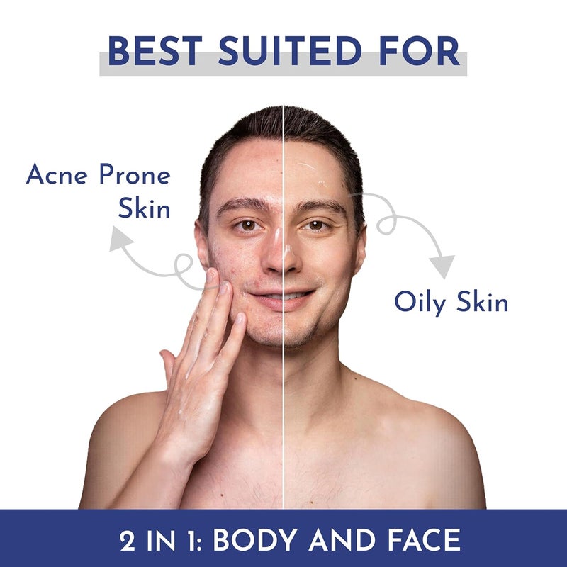 Mannlich AntiAcne Soap  Controls Excess Sebum  Handmade Body  Face Soap for AcneProne and Oily Skin  2 Salicylic Acid 2 Niacinamide  2 Tea Tree Oil  Brightens Skin Fades Dark Spots  Prevents Body Acne  pH Balanced SLS Free Dermatologically Tested  75 g Pack of 2 - Image 2