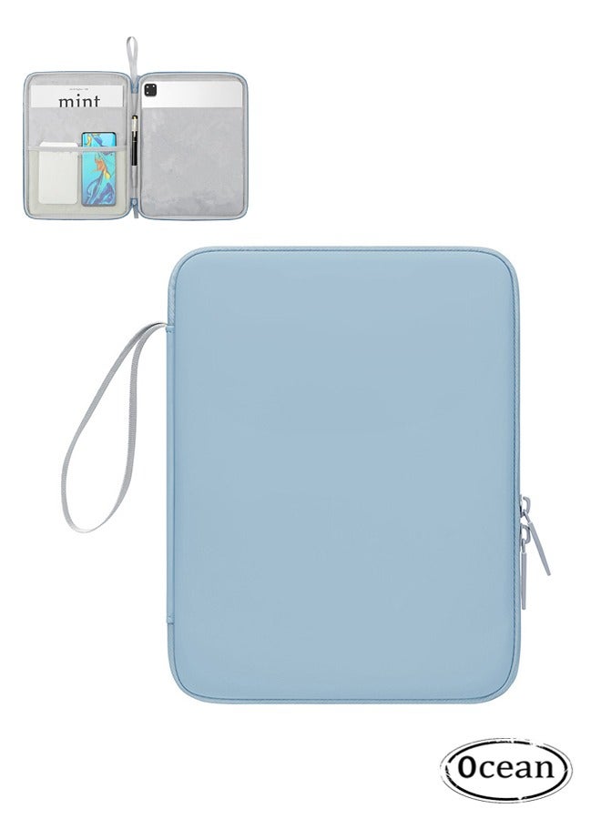 جي أس 10.9 حقيبة حمل لوحة الأكمام لوح الأكمام حقيبة الحماية، حافظة منظمي حقيبة للآيباد برو 11 2022-2018, 10.9 بوصة iPad 10, 10.2 بوصة iPad 9/8/7 وأجهزة أخرى، بلو - Image 1