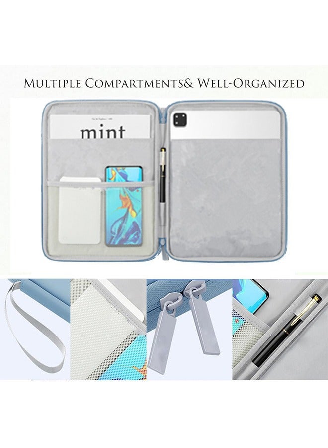 جي أس 10.9 حقيبة حمل لوحة الأكمام لوح الأكمام حقيبة الحماية، حافظة منظمي حقيبة للآيباد برو 11 2022-2018, 10.9 بوصة iPad 10, 10.2 بوصة iPad 9/8/7 وأجهزة أخرى، بلو - Image 2