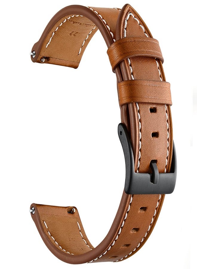Olytop Galaxy Watch 8 Classic Band 46mm, Bands for Samsung Galaxy Watch8 40mm/44m (2025), Business Leather Wristband Replacement Strap for Men Women, Light Brown - Image 1