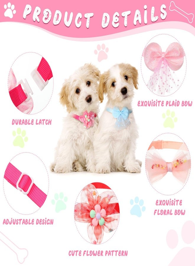 Saintrygo 22 Pack Dog Bow Tie Collar - Adjustable Bowtie, Flower Neck Tie for Medium Small Dog Cat Puppy(Stylish) - Image 3