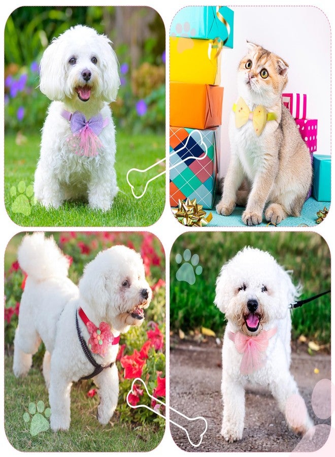 Saintrygo 22 Pack Dog Bow Tie Collar - Adjustable Bowtie, Flower Neck Tie for Medium Small Dog Cat Puppy(Stylish) - Image 5
