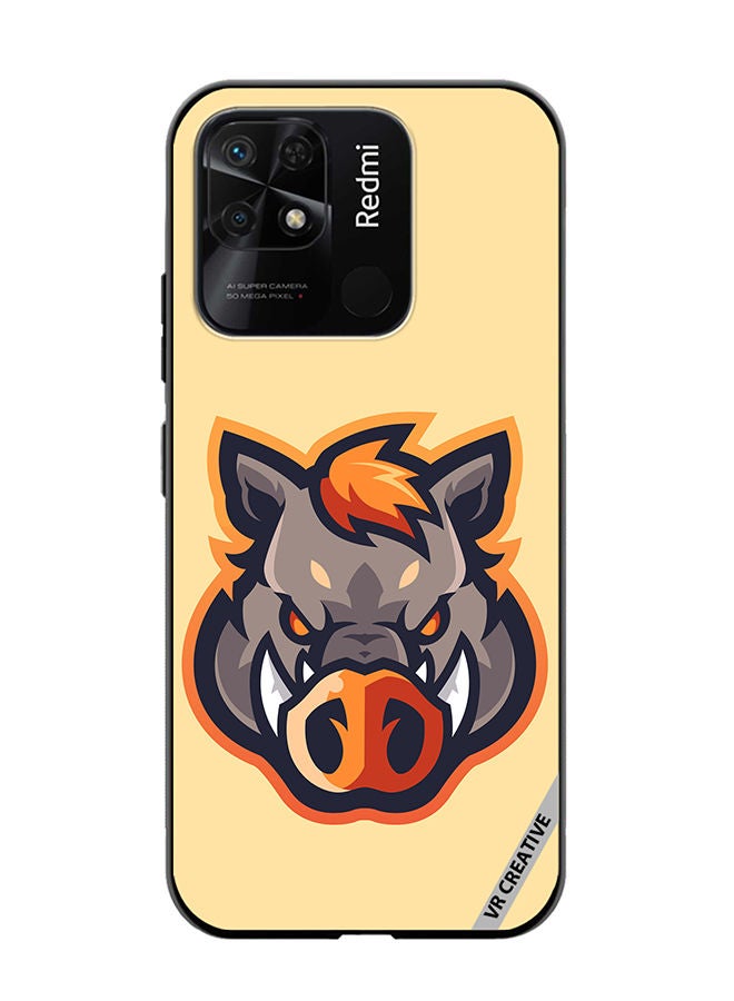 VR CREATIVE Protective Case Cover For Xiaomi Redmi 10C Wild Boar Design Multicolour - Image 1