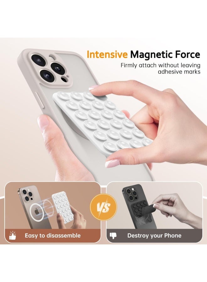 Magnetic Suction Cup Phone Mount for MagSafe Case, Removable Silicone Sticky Grip for iPhone 12/13/14/15/16, Hands-Free Selfies and Videos for TikTok & Instagram Influencer/Creator - Image 3