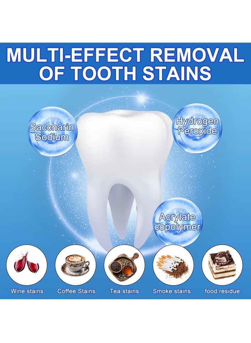 Yecuce 28pcs 9D Teeth Whitening Strips Upgraded Teeth Whitener Strips Enamel Safe Sensitive Teeth Whitening Individual Strips Gel Teeth Cleaning Strips for Fast Remove Yellowing Tooth Strips  - Image 2