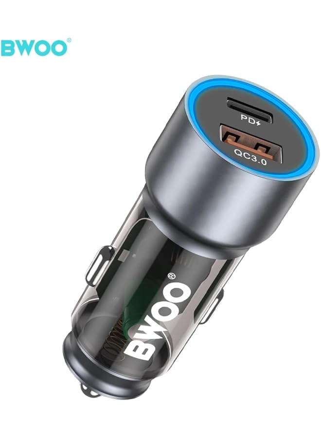 بوو قطعتين من شاحن السيارة الأصلي السريع ثنائي المنفذ بقوة 45 وات (العلامة التجارية) - Image 5