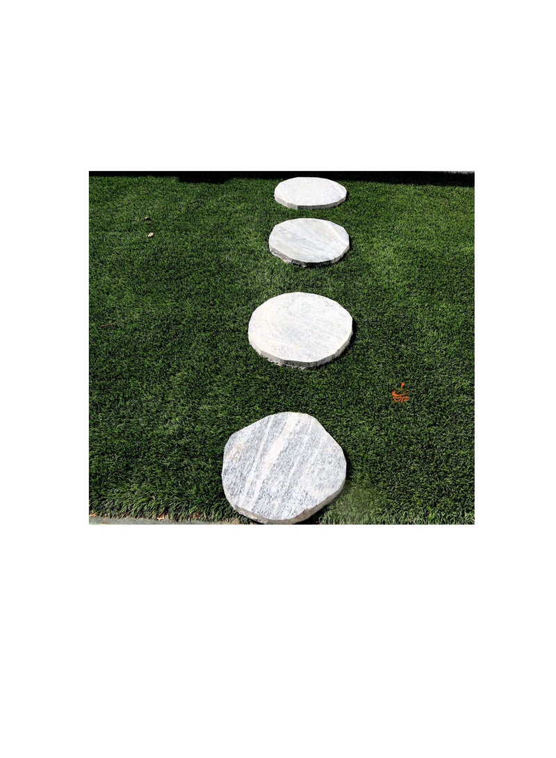 KNP Garden stepping stones Anti Slip 28-35cm Round Gray set of 3 stones - Image 1