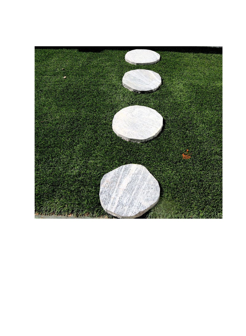 KNP Garden stepping stones Anti Slip 28-35cm Round Gray set of 3 stones - Image 2