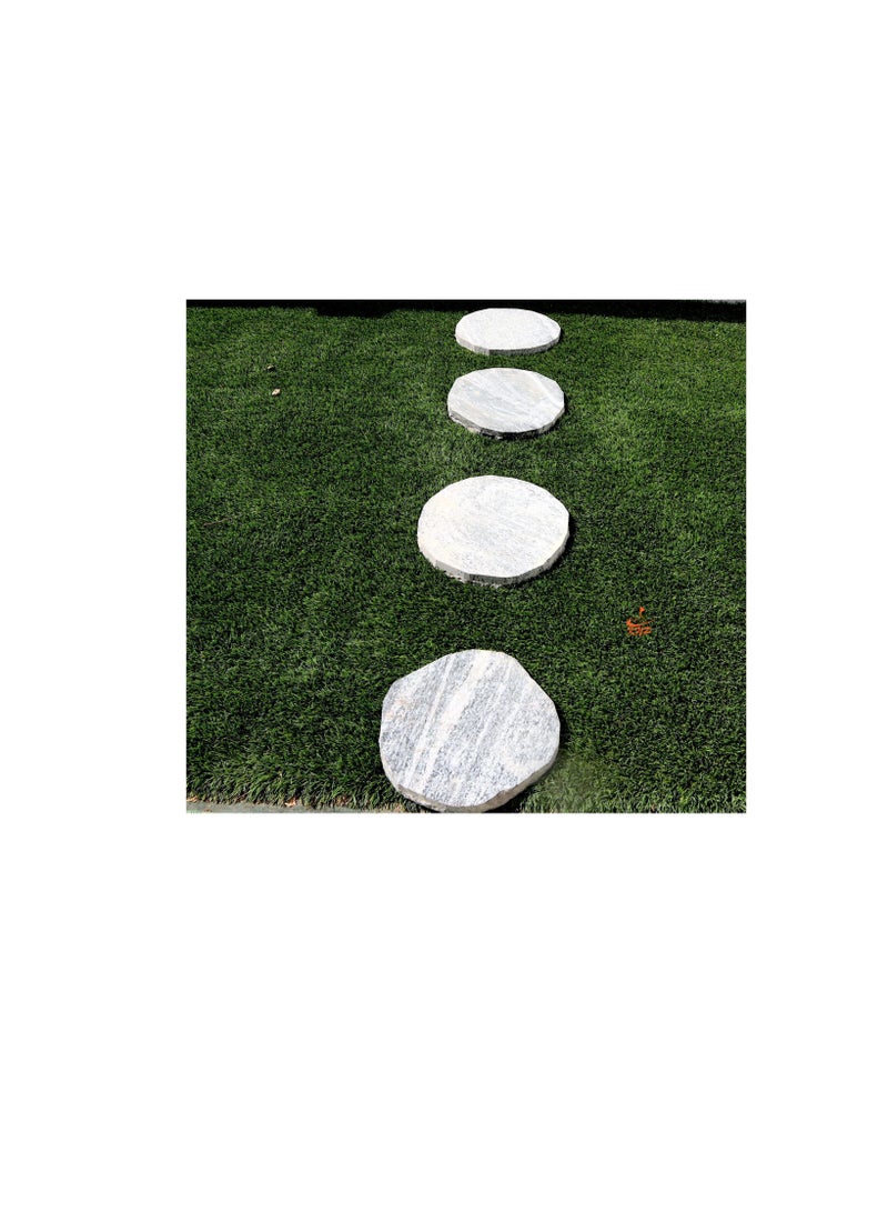 KNP Garden stepping stones Anti Slip 28-35cm Round Gray set of 3 stones - Image 3