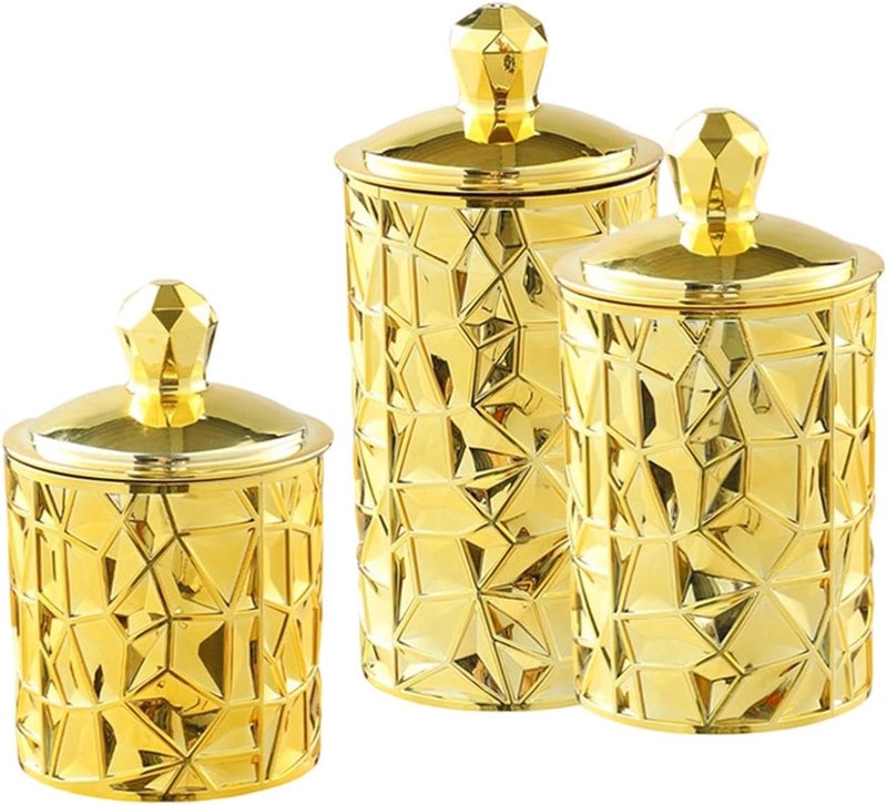3X Food Storage Jars Multipurpose with Sealed Lids for Nuts Dried Fruit Rice - Image 1