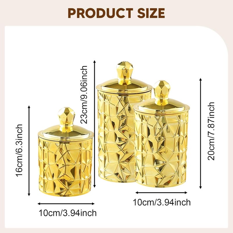 3X Food Storage Jars Multipurpose with Sealed Lids for Nuts Dried Fruit Rice - Image 3