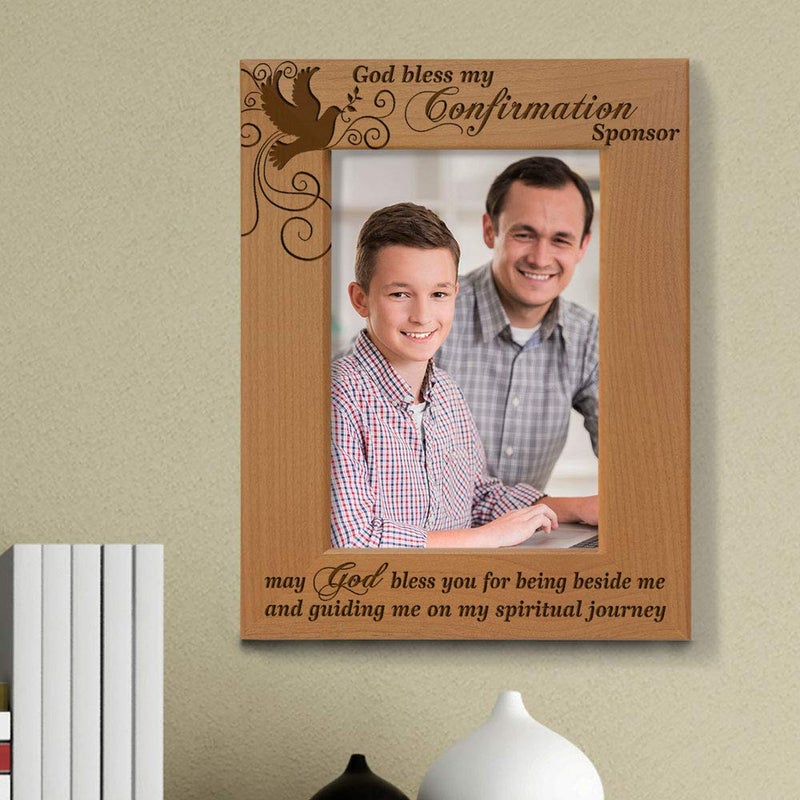 KATE POSH - God Bless My Confirmation Sponsor - May God Bless You for Being Beside me and Guiding me on My Spiritual Journey - Picture Frame (4x6 Vertical) - Image 3