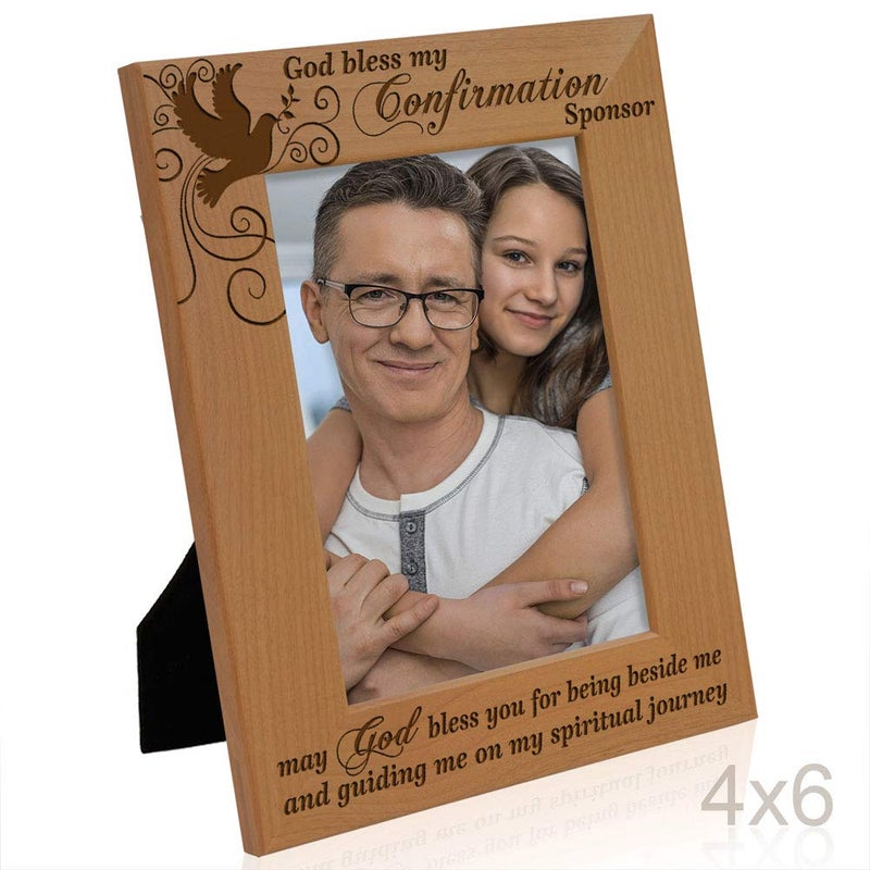 KATE POSH - God Bless My Confirmation Sponsor - May God Bless You for Being Beside me and Guiding me on My Spiritual Journey - Picture Frame (4x6 Vertical) - Image 4