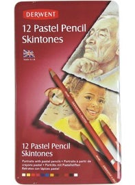 Derwent Pastel Pencil Skintone 12-Piece Tin Box (Includes Skin Colors) Dw2300563 