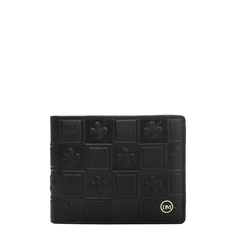 Da Milano black Black Bifold Leather Mens Wallet for Men | Best Price UAE