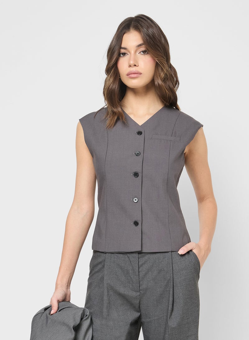 ELLA Sleeveless Vest Top - Image 1