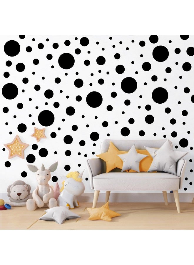 Sinekong 1240Pcs Polka Dot Wall Decals Black Wall Decal Peel and Stick Kids Decals Removable Round Circle Rainbow Stickers for Playroom Nursery Classroom Bedroom Decor(Black) - Image 4