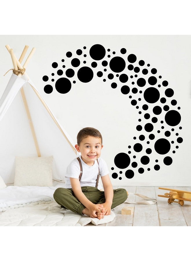 Sinekong 1240Pcs Polka Dot Wall Decals Black Wall Decal Peel and Stick Kids Decals Removable Round Circle Rainbow Stickers for Playroom Nursery Classroom Bedroom Decor(Black) - Image 5