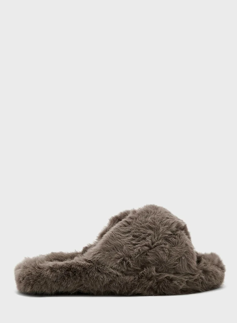 Ginger Crossover Fluffy Bedroom Slipper
