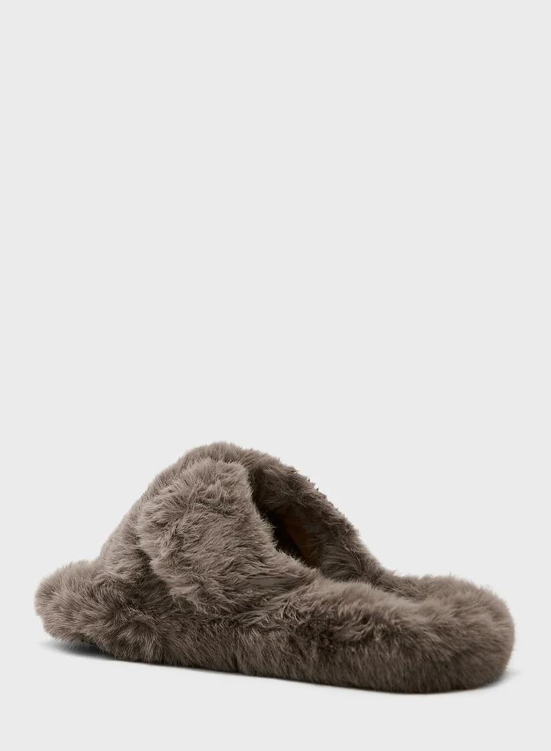 Ginger Crossover Fluffy Bedroom Slipper