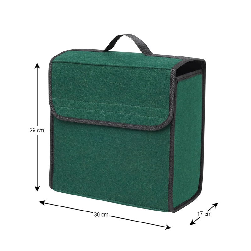 JVCV منظم صندوق السيارة ®، تخزين السيارة ومنظم ملحقات السيارة المضادة للانزلاق لمنظمة السيارة، SUV، سيدان، شاحنة، ميني فان قاع مضاد للانزلاق (صغير - أخضر) - Image 3