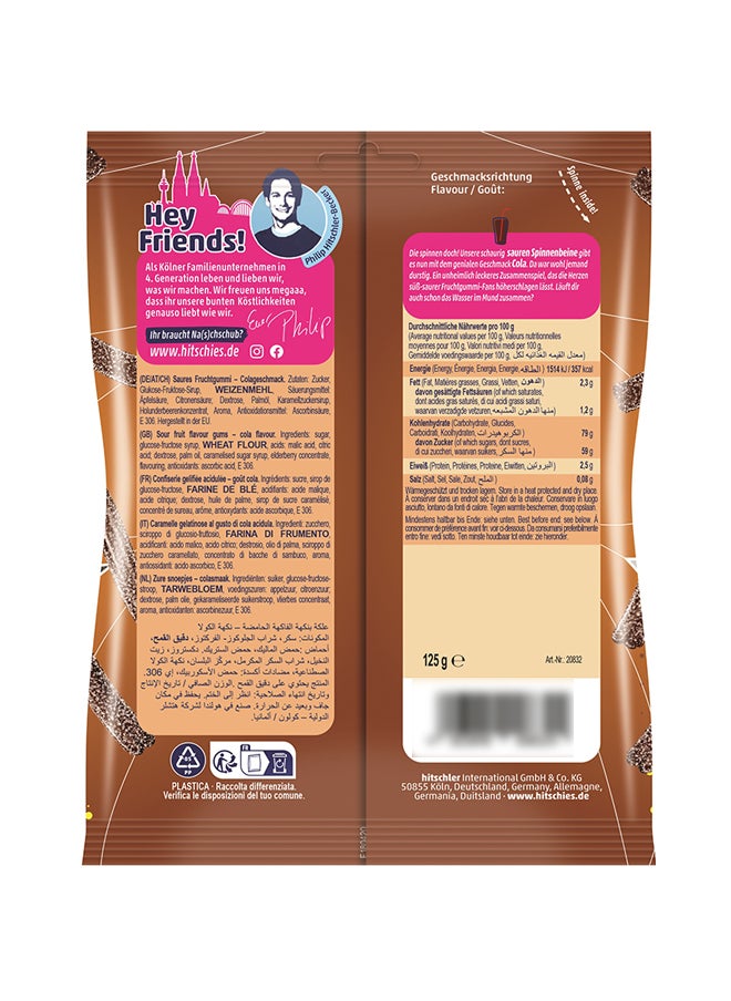 Hitschies - Sour Spiderlegs Vegan Cola Fruit Gum 125g - Image 1