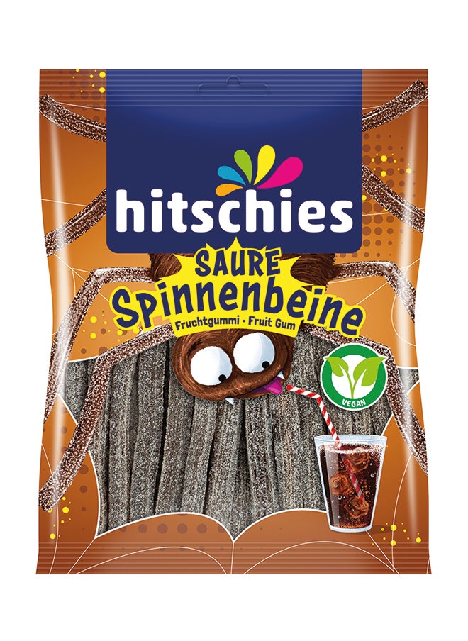 Hitschies - Sour Spiderlegs Vegan Cola Fruit Gum 125g - Image 1