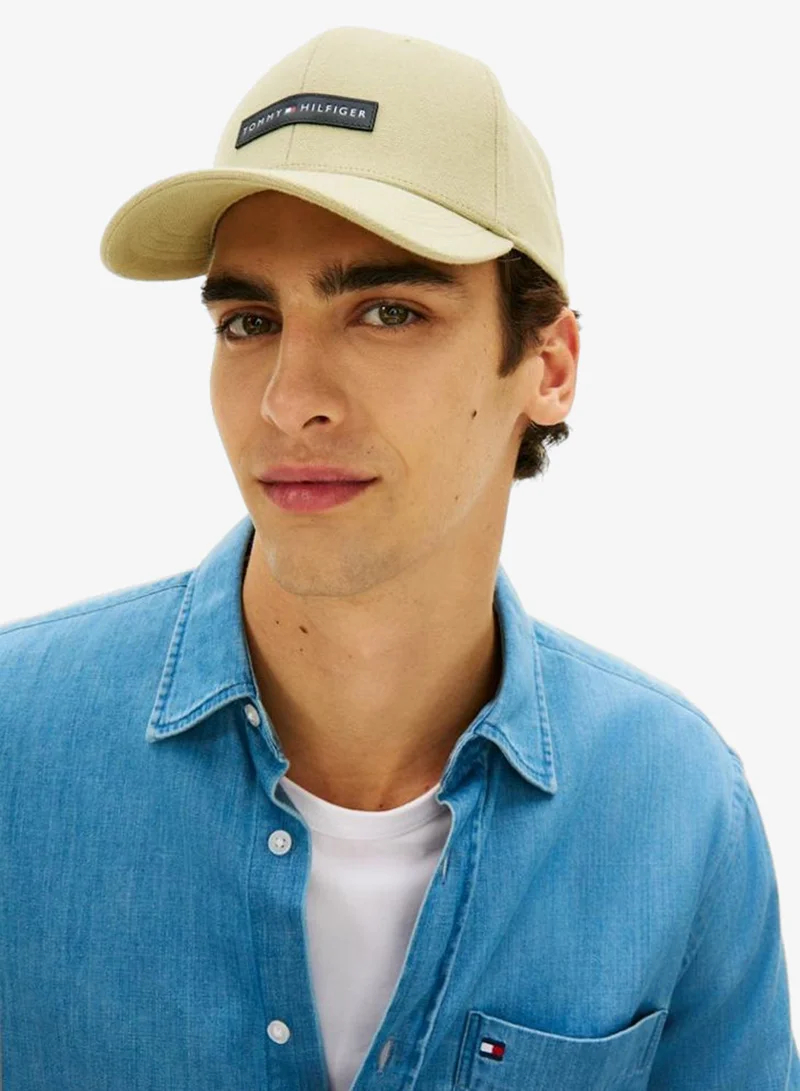 Tommy Hilfiger Succulent Green Logo Patch Canvas Baseball Cap  | Best Price UAE