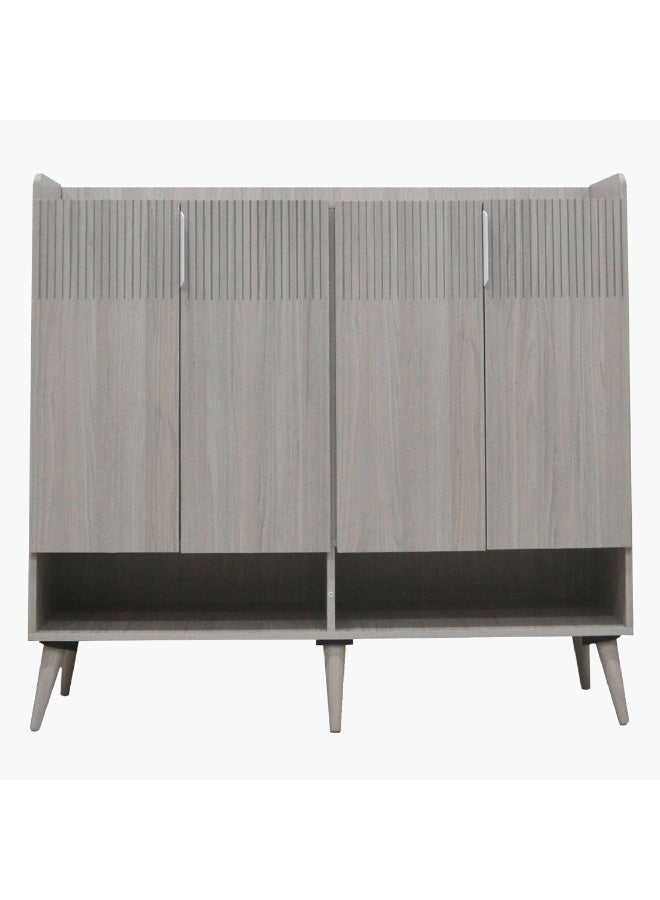 Home Box Elmwood 24-Pair Shoe Cabinet with 4 Doors 34 x 110 x 119 cm - Image 1