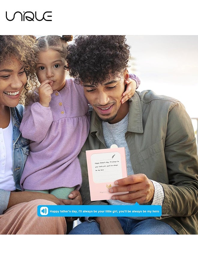 Unique Voice Greeting Card – 60 Second Recordable Audio Card with Playback – Customizable Photo – Personalized Voice Message Greeting for Birthday, Wedding, Anniversary, Special Occasions – Pink - Image 5