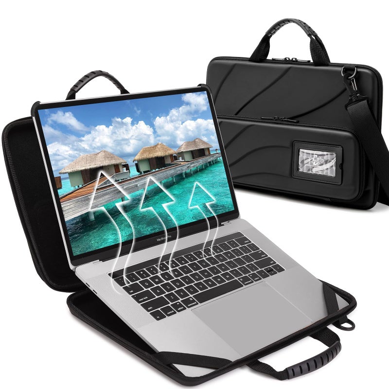 BUG 13-14 Inch Laptop Case Hard Shell, Protective Laptop Carrying Case with Stand for Heat Dissipation - Image 1