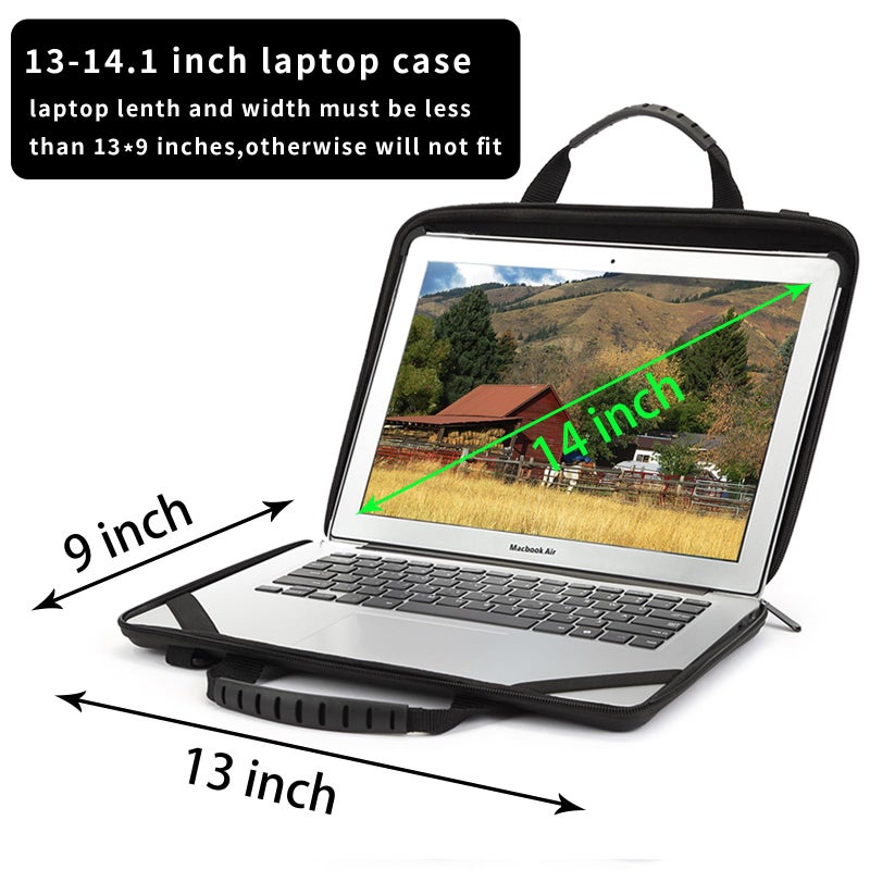 BUG 13-14 Inch Laptop Case Hard Shell, Protective Laptop Carrying Case with Stand for Heat Dissipation - Image 3