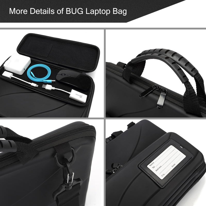 BUG 13-14 Inch Laptop Case Hard Shell, Protective Laptop Carrying Case with Stand for Heat Dissipation - Image 5
