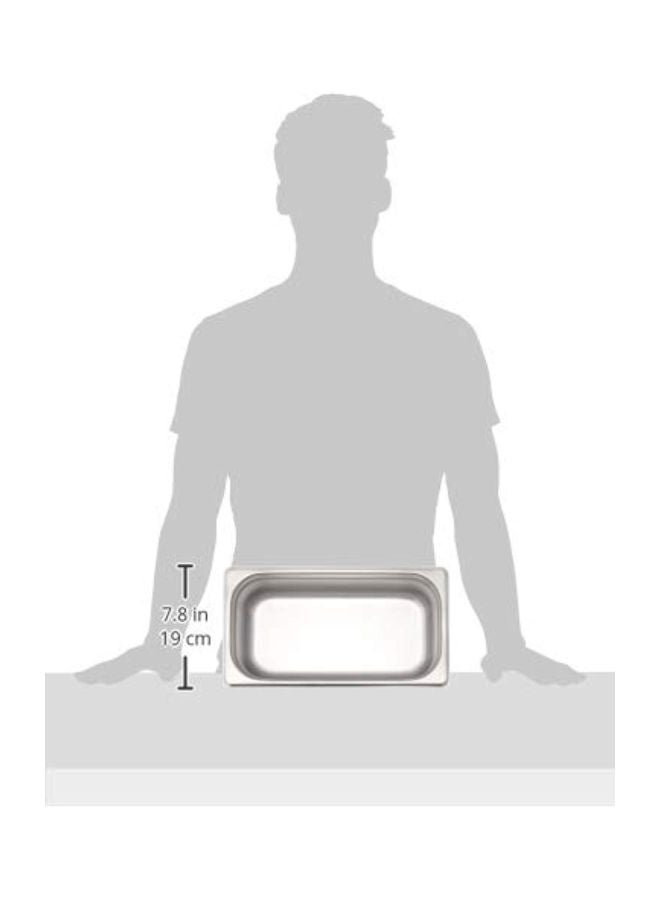 Winco 1/3 Size 4" Deep Metal Food Pan/Steam Table Pan, Anti-Jam, 24 Gauge - Image 2