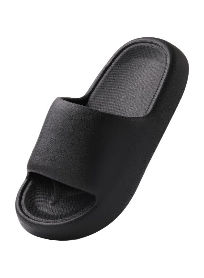 Lurad Thick-Soled Indoor Slippers For Women, Summer Bathroom Shower Couple Home Slippers For Men, Black, 275Mm (44-45) - Image 1