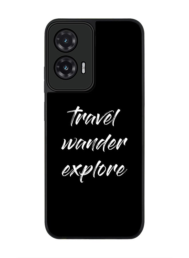 Stylizedd For Motorola Moto G35 Case,Slim fit Camera Protection, Shockproof Thin Phone cover  - Travel Wander Explore